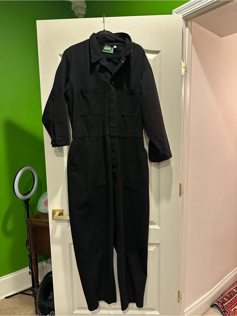 Big Bud Press Black 1X Utility Jumpsuit Plus Size